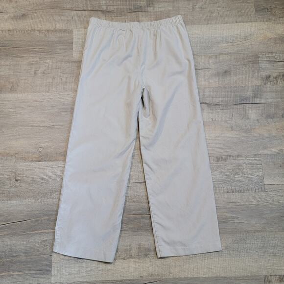 J Jill Purejill Wide Leg Pull On Pants Size Medium Tencel Cotton Blend Elastic - Picture 2 of 11